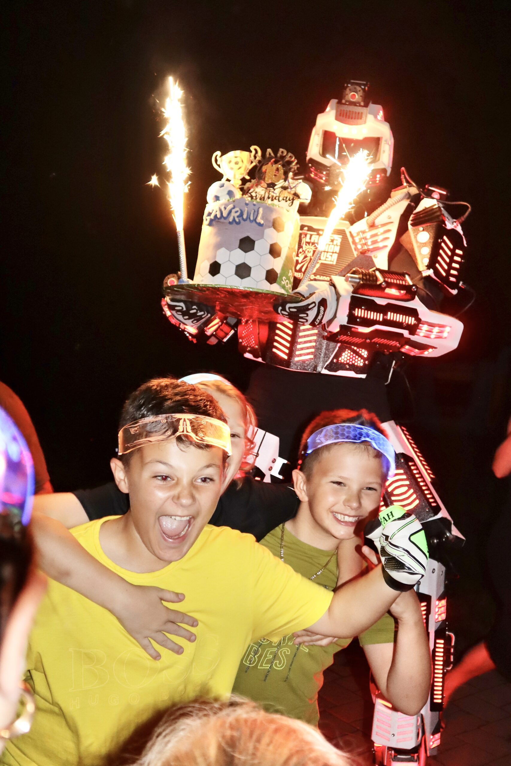 Kids birthday robot performer